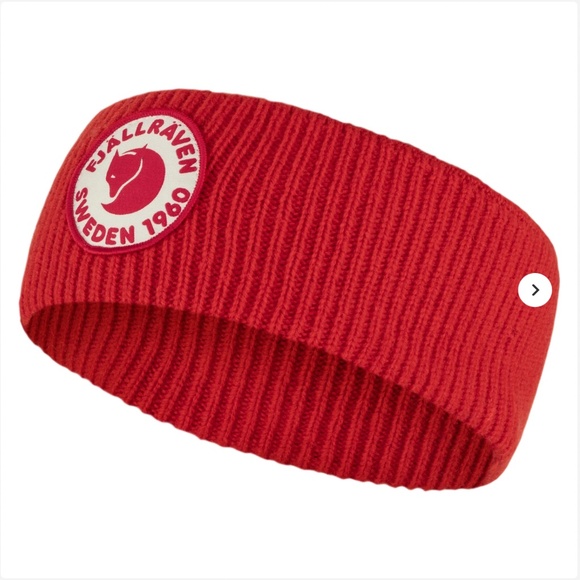 Fjallraven unisex red 100% wool logo headband NWT - Picture 9 of 9